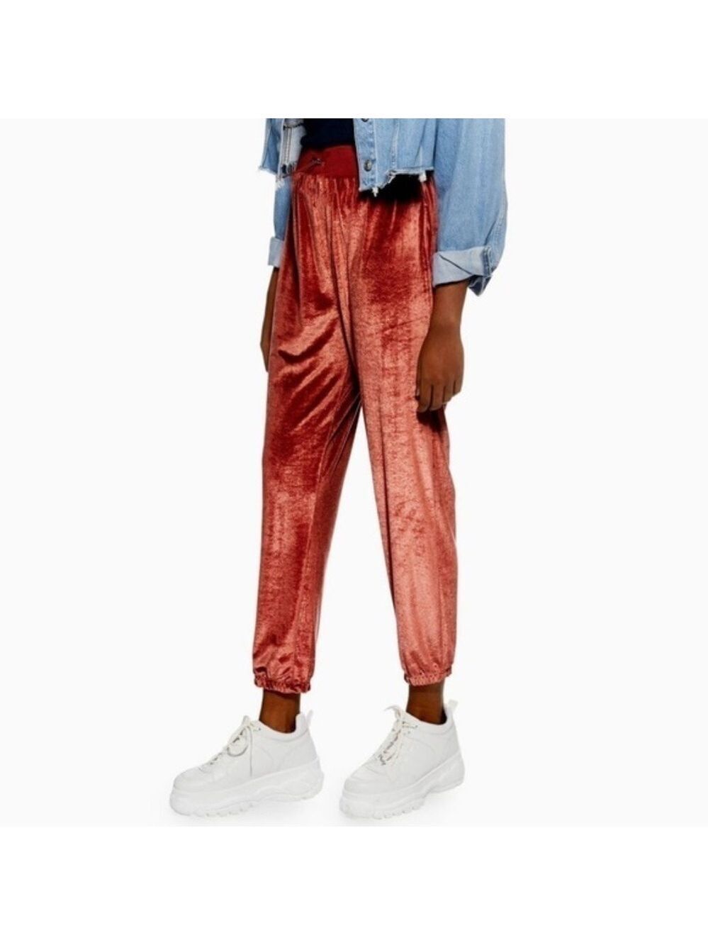 Topshop Velvet Milennoil Joggers